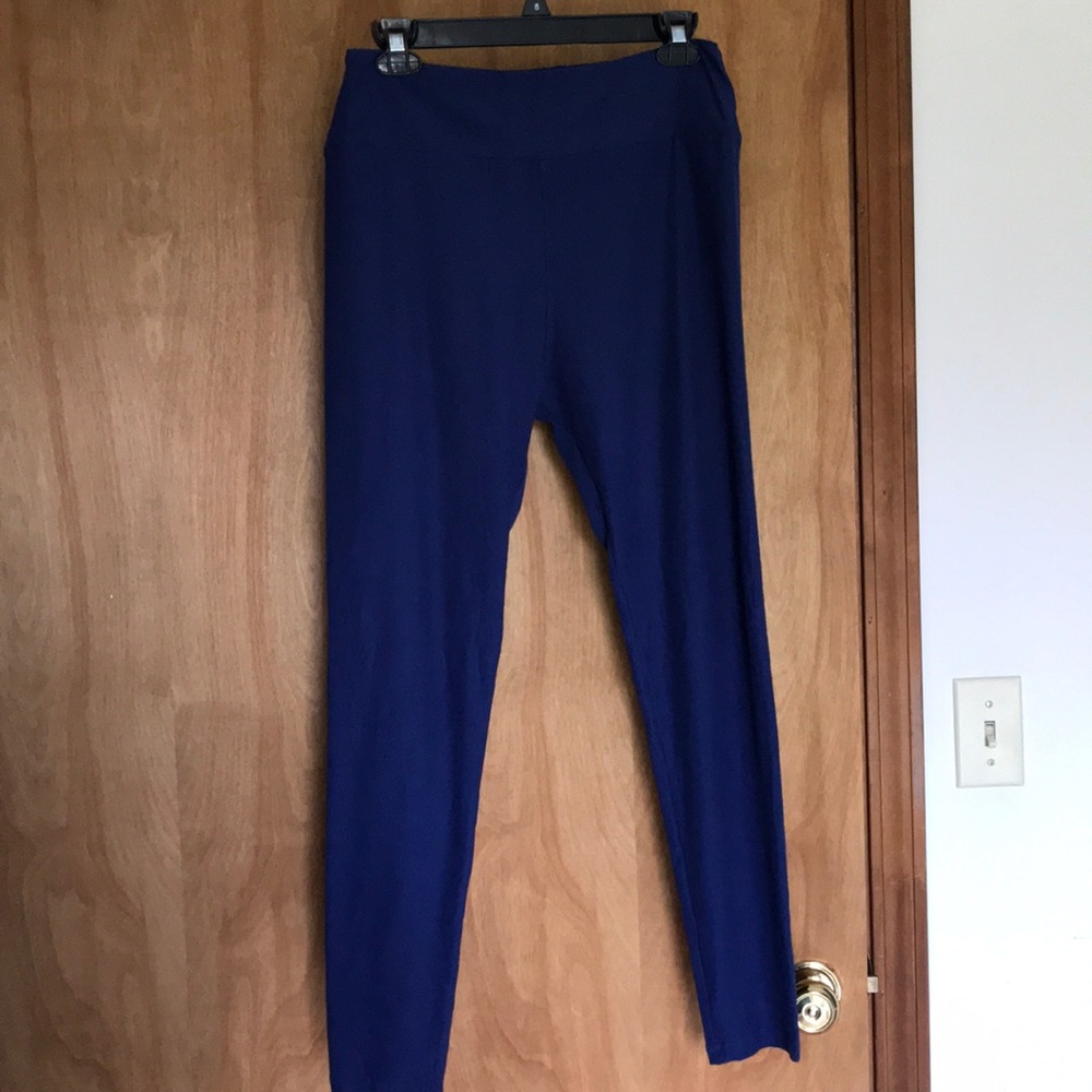 LulaRoe TC blue leggings